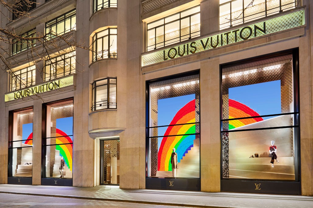 Louis Vuitton asks participants to draw rainbow art on store