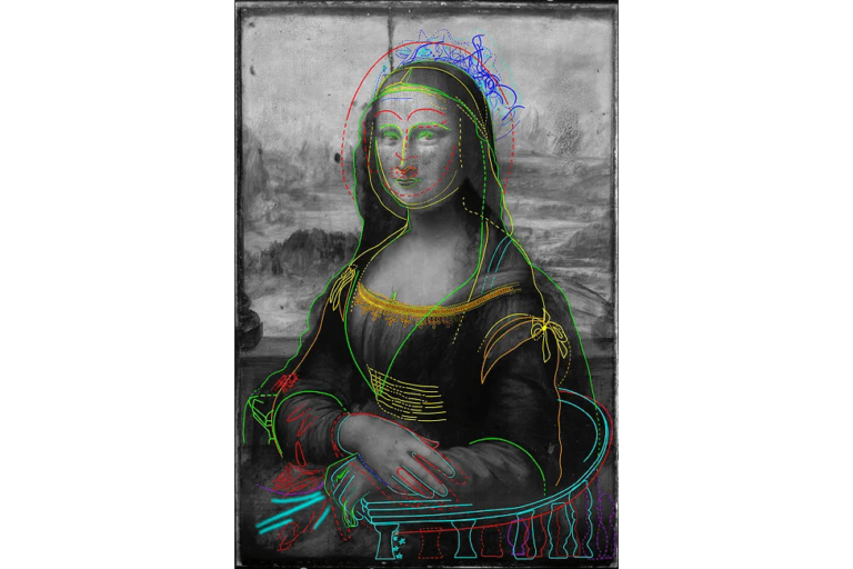 Scientist's portrait scans reveal hidden drawing beneath the "Mona Lisa